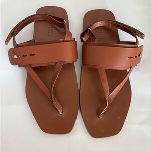 MERCEDES CASTILLO Tan Leather Sandals EU41 US11